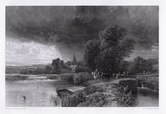 1800年代 George Vicat COLE アンティーク彫刻「Stormy Weather