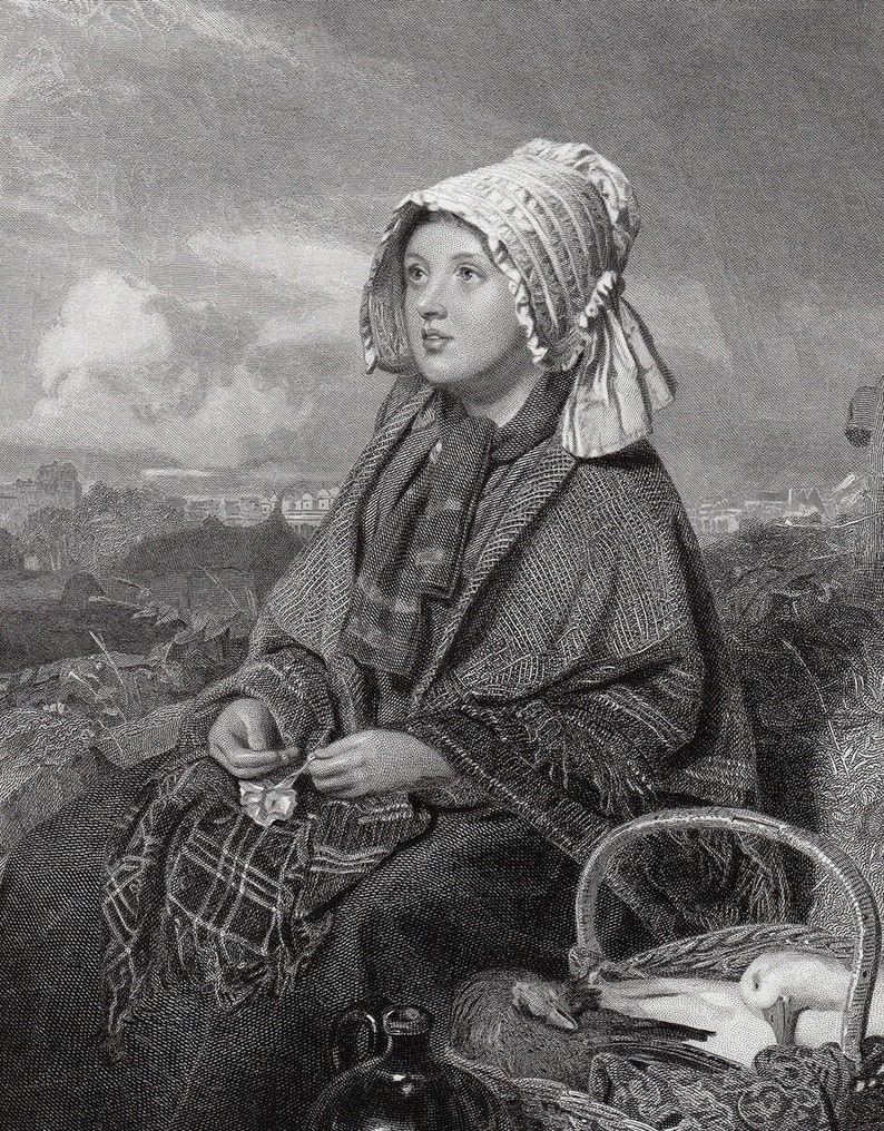 Endearing Thomas FAED 1800s Antique Engraving Edinbro/' Town Professionally Framed Signed COA