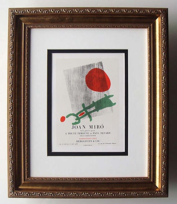 ミロのアンティークポスター! JOAN MIRÓ A TOUTE ÉPREUVE JOAN MIRO Antique Exhibition Poster