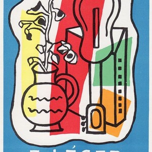Fernand LEGER Galerie Exhibition Poster &quot;Composition Leger&quot; Custom FRAMED SIGNED Certificate of Authenticity