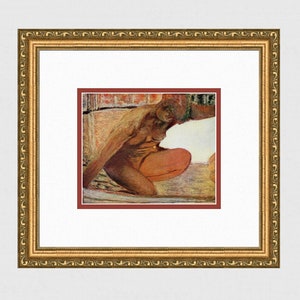 Pierre BONNARD 1947 Seductive Antique Color Print "Nu Accroupi" Gallery Framed COA