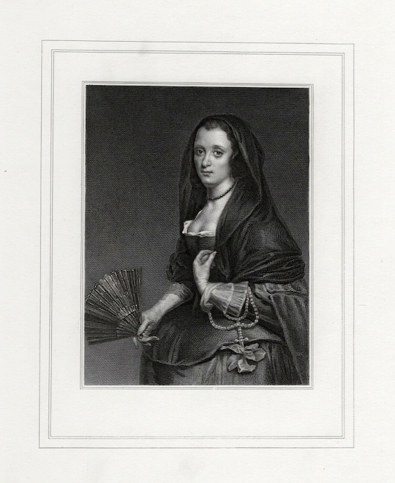 Diego VELAZQUEZ Stunning 1800s Antique Engraving 