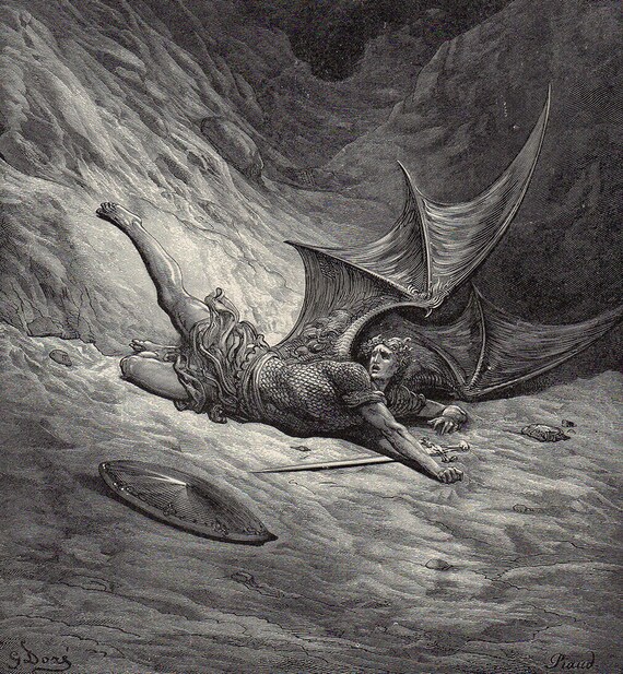 Gustave DORE 1800s Religious Woodcut 