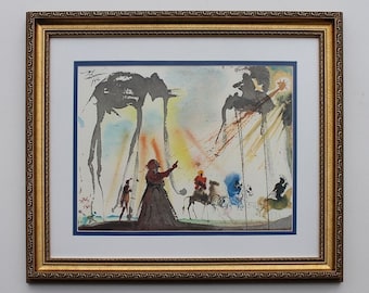 1967 DALI ORIGINAL Biblia Sacra &quot;The Lords Compassion&quot; Limited Gallery Framed Certificate of Authenticity