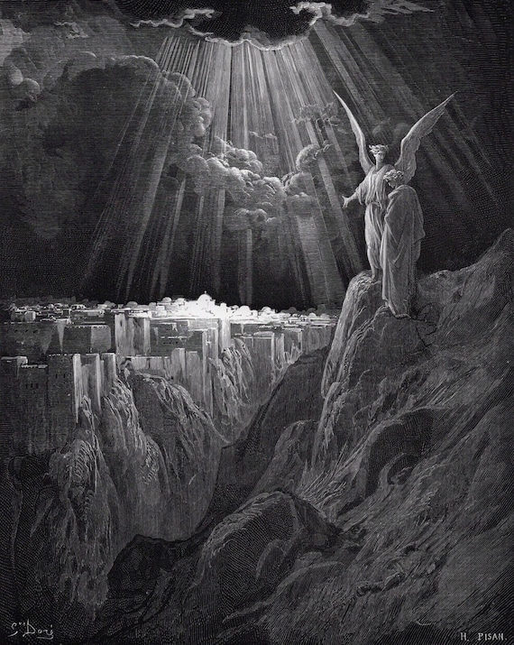 1800s Gustave DORE SIGNED Engraving 