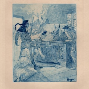 Framed Edmond Malassis Engraving &quot;The Tortured Donkey&quot; SIGNED Limited Gallery Certificate
