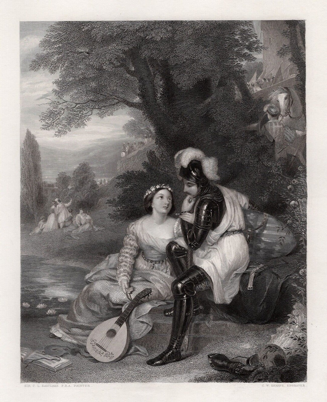 Charles Lock 1800s Charles Lock EASTLAKE Engraving