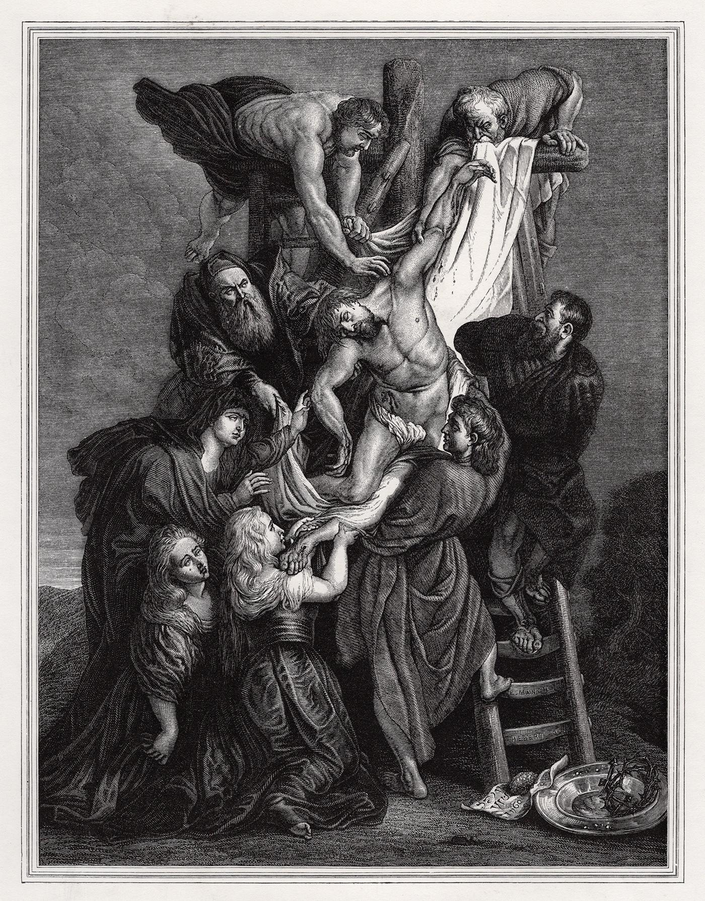 PETER PAUL RUBENS 1800s Antique Engraving 