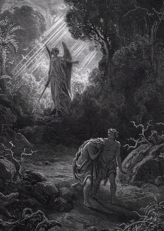 Gustave DORE 1800's Biblical Woodcut 