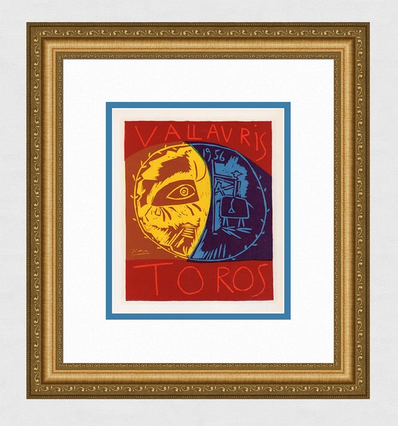 Vintage Pablo Picasso 1959 Vallauris Exhibition Offset Lithograph Poster Vintage Pablo Picasso 1959 Vallauris Exhibition Offset Lithograph Poster