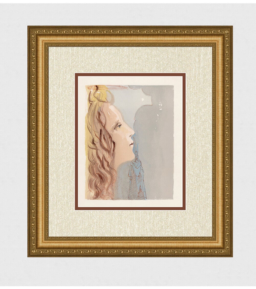 サルバドール・ダリ 1960年 オリジナル木版画「至高の美」 額入り 正規