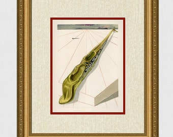 1960年 サルバドール・ダリ作 真正な「神曲」木版画「祈る天使」サイン
