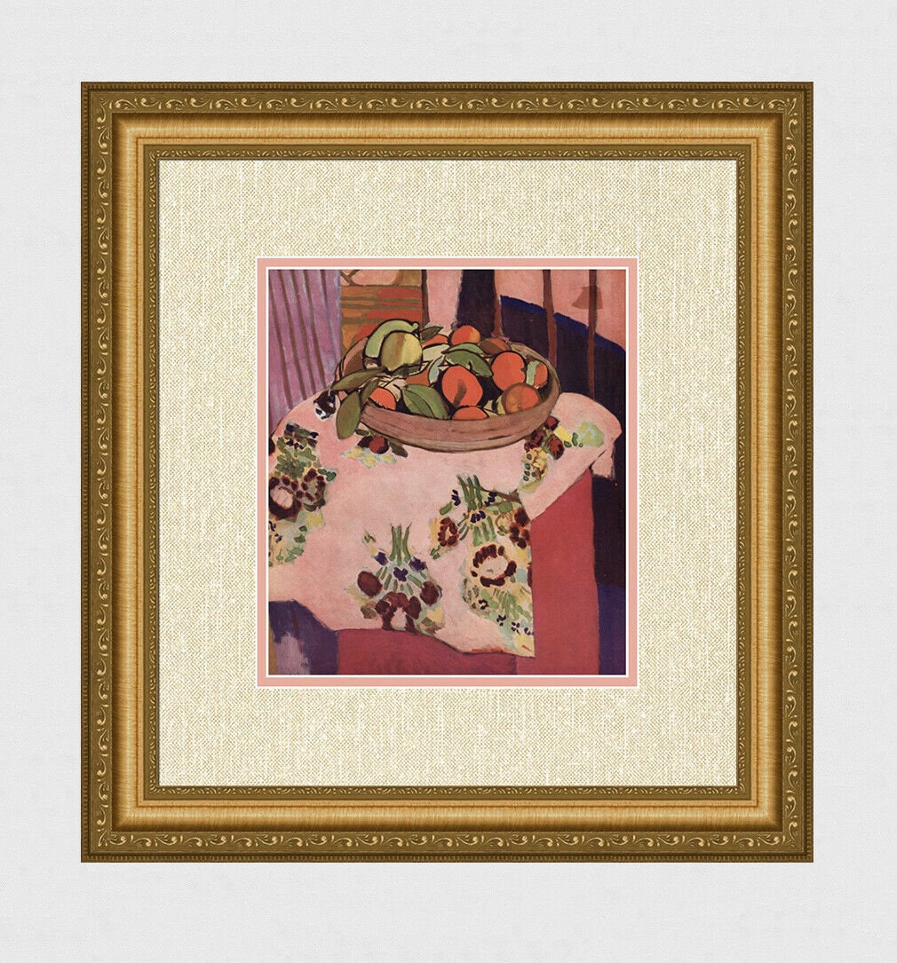 1946 Henri MATISSE  Color Lithograph "Fresh Fruit Bowl" Gallery FRAMED SIGNED Galley Certificate