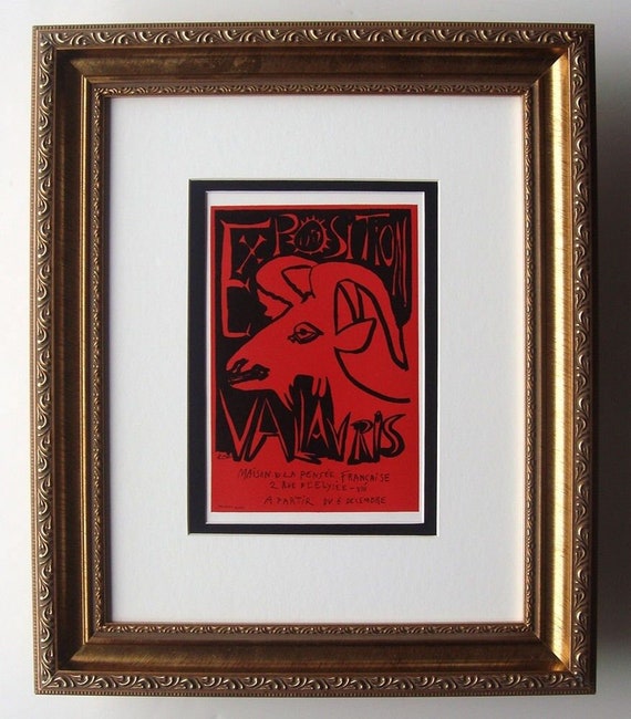 PABLO PICASSO Signed Antique Exposition Poster 