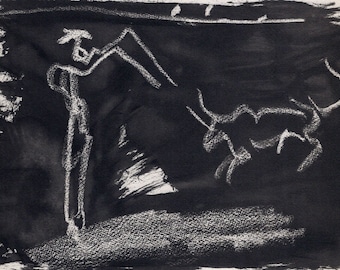 Faune Devoilant Une Femme 1936 Pablo Picasso Original Tear Sheet