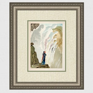 Salvadore DALI Authentisch 1960 Göttliche Komödie Holzschnitt &quot;Göttliche Schönheit&quot; Galerie gerahmtes Echtheitszertifikat
