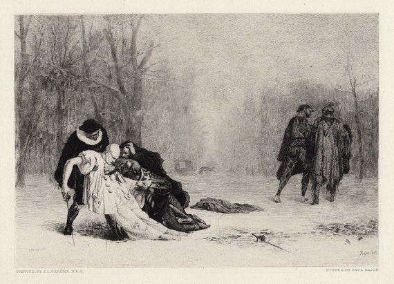 Vintage 1958 Gérôme “The Duel after the Masquerade Vintage 1958 Gérôme “The Duel after the Masquerade