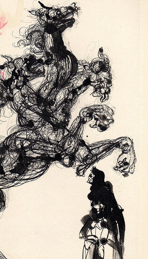 1960 Salvador DALI Authentic Divine Comedy Woodcut 