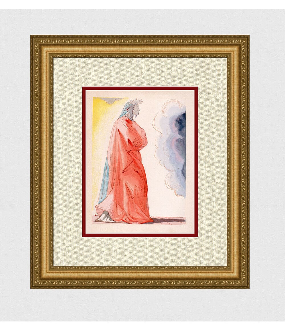 サルバドール ダリ　オリジナル木版画『ダンテ神曲、ベアトリーチェ』1960年制作 1960年サルバドール・ダリ作「神曲」オリジナル木版画「ダンテ・イン