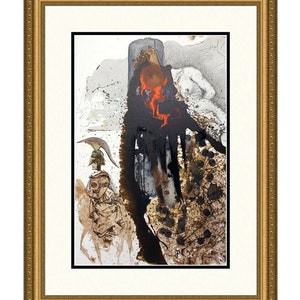 LIMITADA SALVADOR DALI Original 1967 Bíblia Sacra "Jesus é Condenado à Morte" Galeria Emoldurada Certificado de Autenticidade