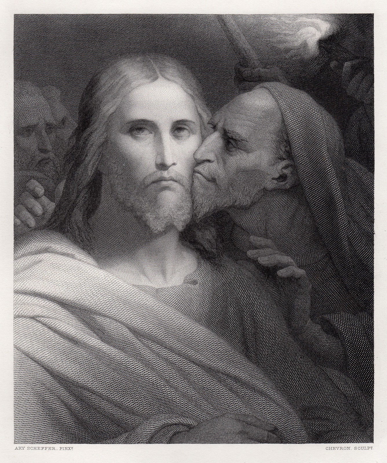1800s Ary Scheffer Religious Engraving 
