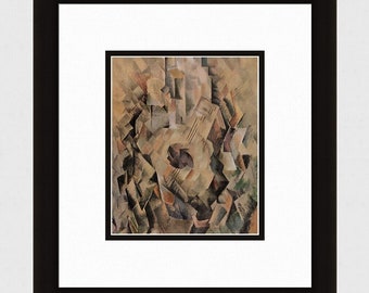 1956 Georges BRAQUE Vintage Color Print " The Madora, A small stringed instrument" Gallery FRAMED Certificate of Authenticity