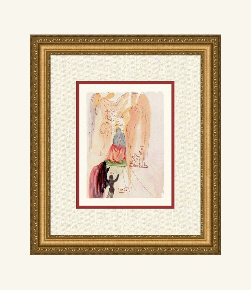 1960年サルバドール・ダリ『神曲』オリジナル木版画「聖母マリアと