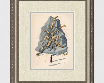 サルバドール・ダリのオリジナルカラー木版画、『ベアトリーチェの輝き