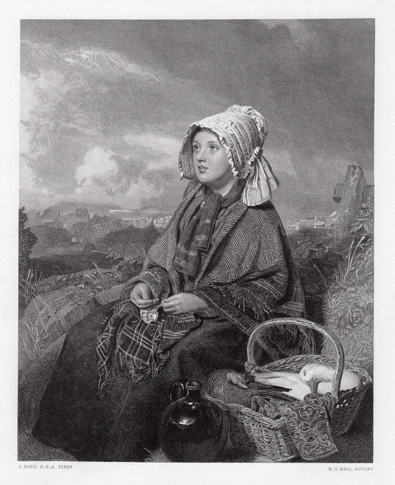 Endearing Thomas FAED 1800s Antique Engraving Edinbro/' Town Professionally Framed Signed COA