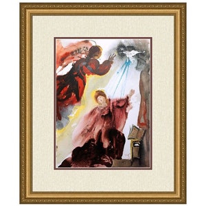 1967 DALI Original LIMITIERTE Biblia Sacra "Prophezeiung der Geburt von Jesus" Kundenspezifisches gerahmtes Galeriezertifikat