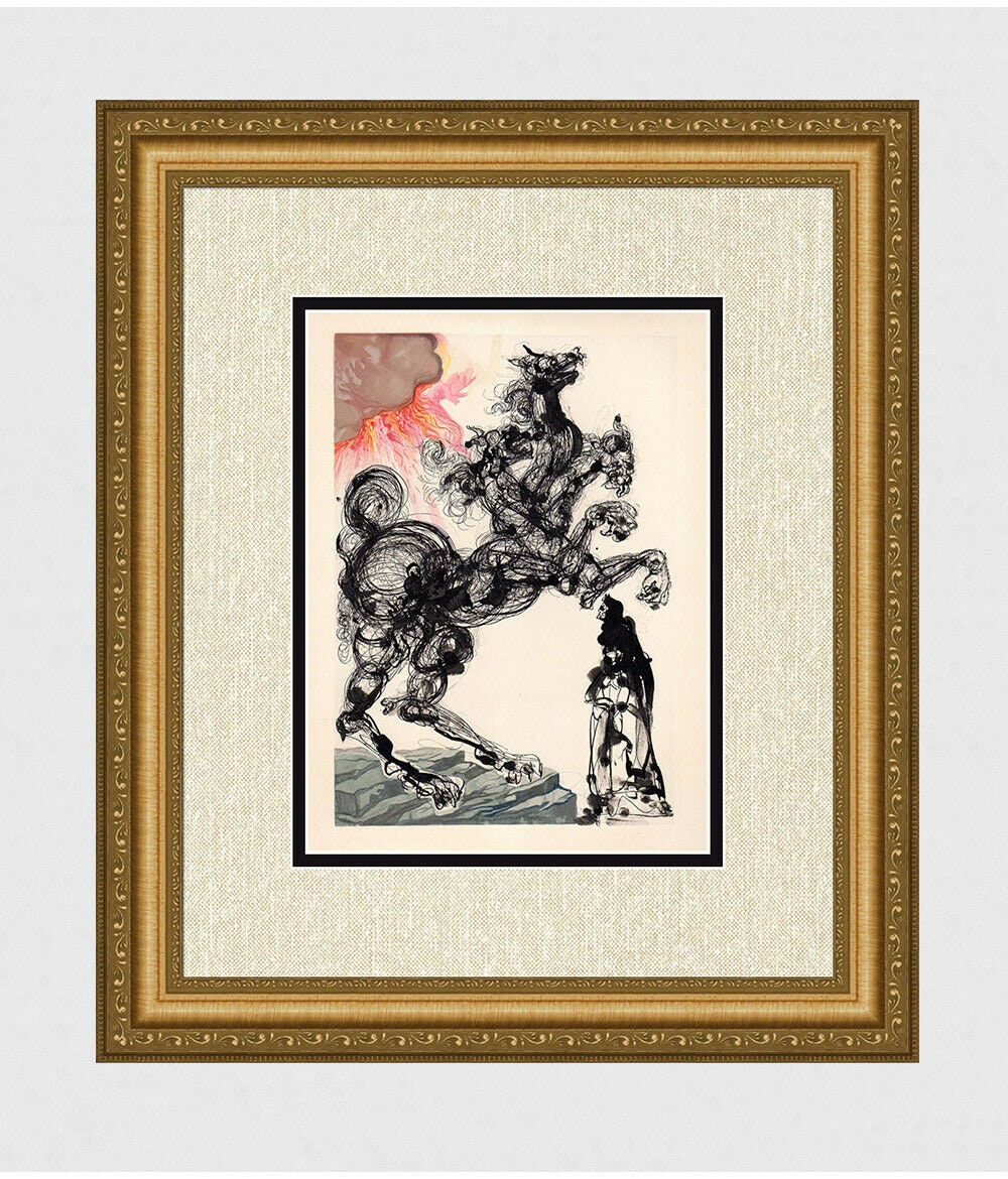 1960 Salvador DALI Authentic Divine Comedy Woodcut 