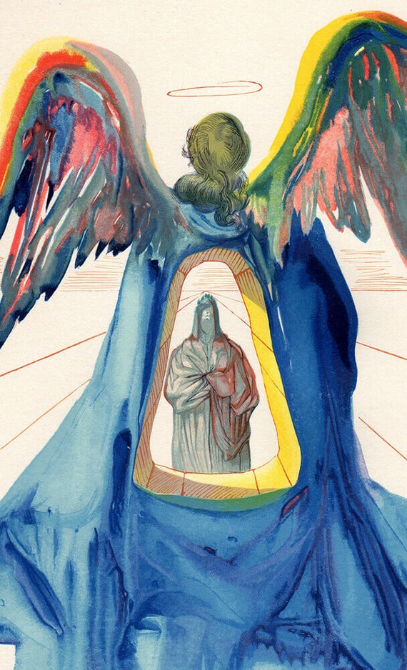 1960 DALI Authentic DIVINE COMEDY Woodcut 