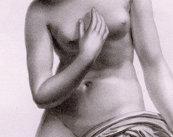 John Graham LOUGH 1800s Antique Engraving "The Lost Pleiad" Custom Framed COA