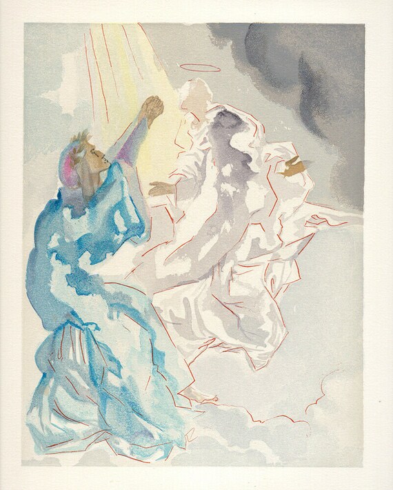 1960年 サルバドール・ダリ作 オリジナル「神曲」木版画 