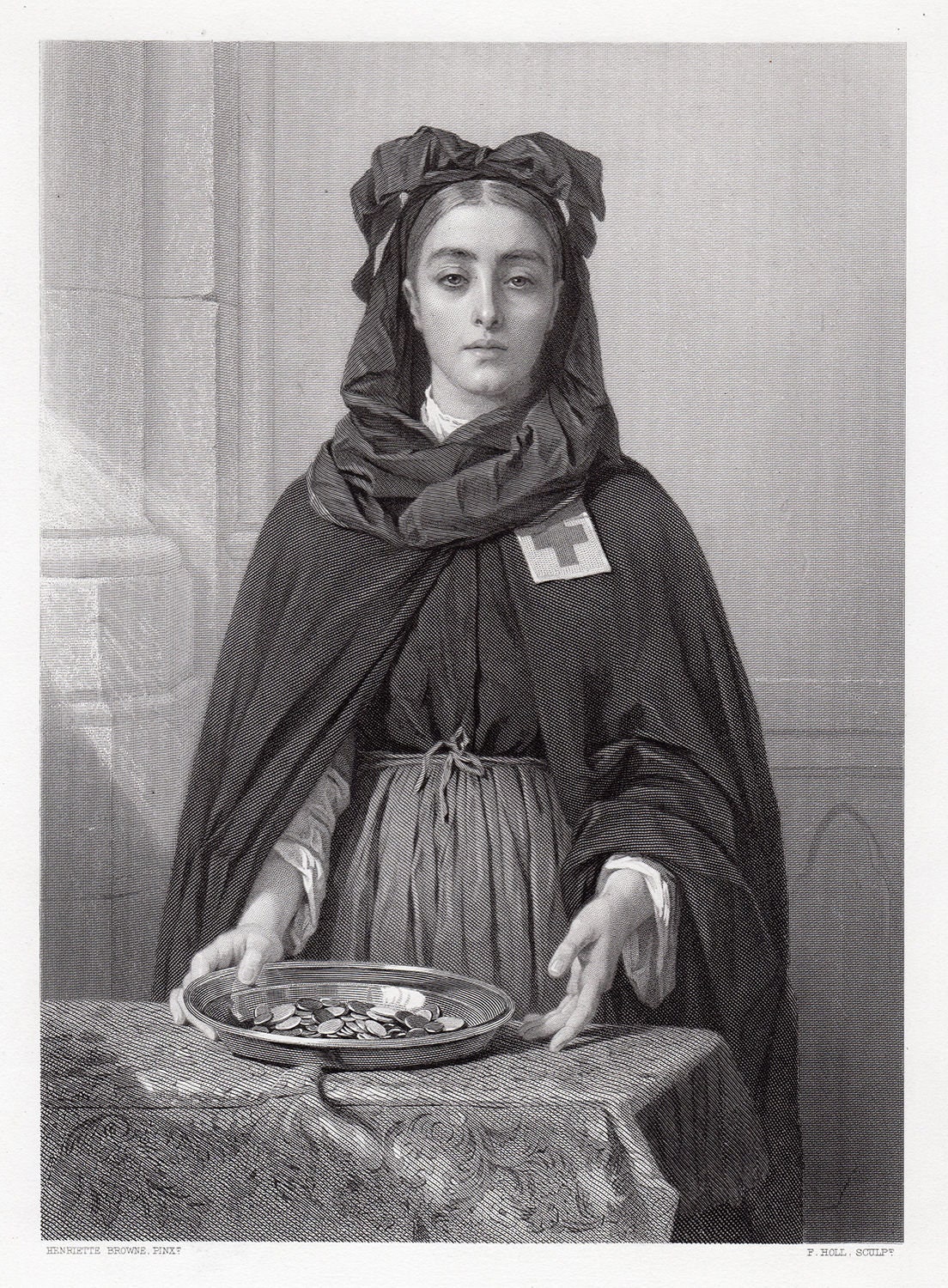 1800s Henriette Browne Engraving 