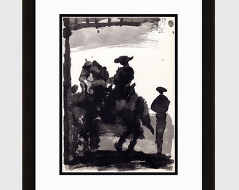 1961年 パブロ・ピカソ ムルロー リトグラフ「馬に乗った闘牛士」プロ