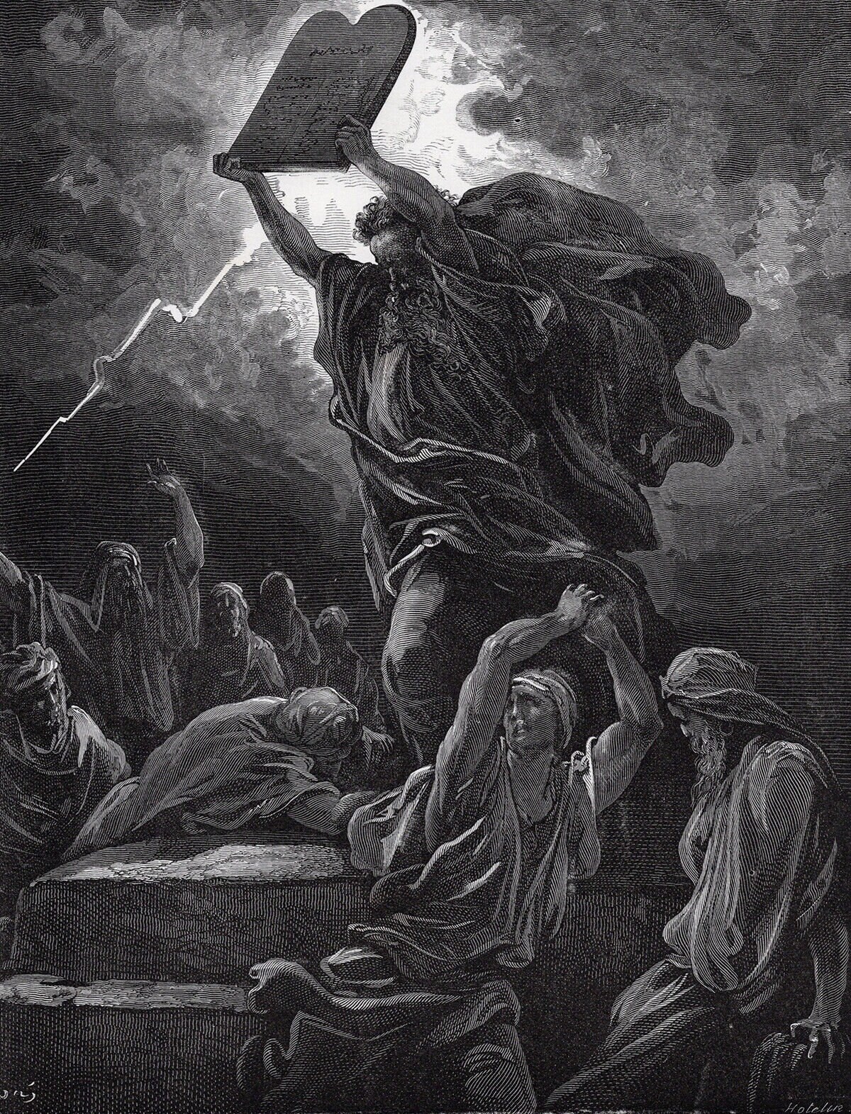 Gustave DORE 1800s Religious Woodcut 