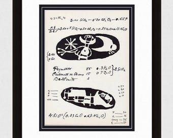 Joan MIRO 1956 Original Lithographie "Abstrakte Formeln" Kundenspezifisches gerahmtes COA