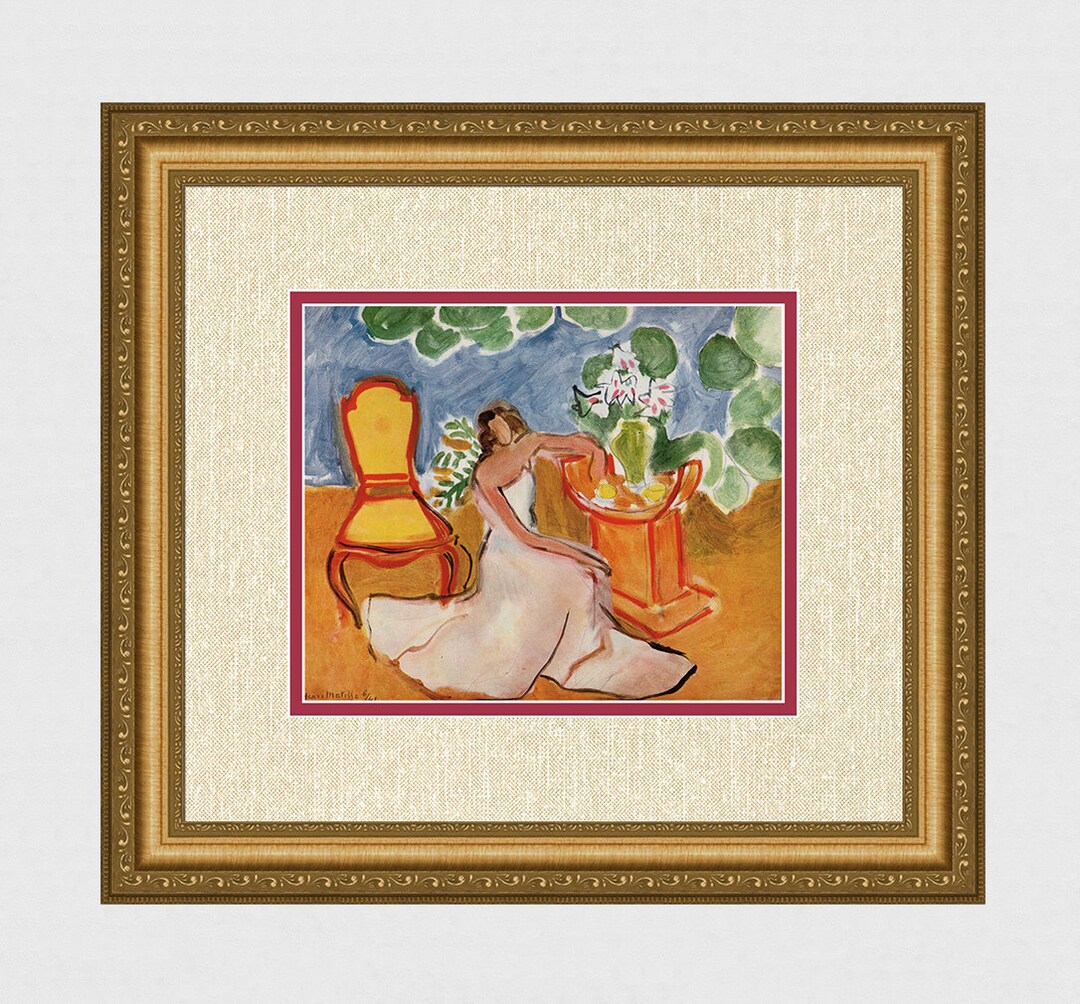 アンリ・マティス(Henri Matisse)、【坐る女】、高級画集画、状態良好 アンリ・マティス(Henri Matisse)、【坐る女】、高級画集画