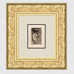 Original Edgar DEGAS 1892 Etching &quot;Danseuse&quot; Limited Edition Gallery Framed Certificate of Authenticity
