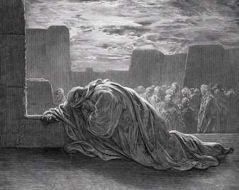 1800s Gustave DORE Signed Woodcut 