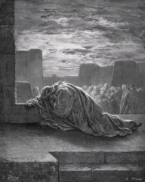 1800s Gustave DORE Signed Woodcut 