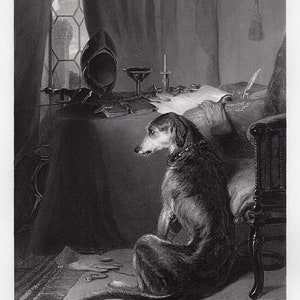 Edwin Henry LANDSEER 1800s Engraving &quot;The Good Life&quot; SIGNED Professionally FRAMED Gallery Certificate