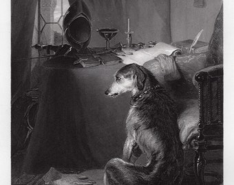 Edwin Henry LANDSEER Gravur „The Good Life“ aus dem 19. Jahrhundert, professionell gerahmtes Galeriezertifikat