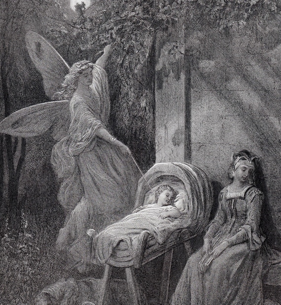 Peinture à l'huile Reine des fées Gustave Doré · Creative Fabrica
