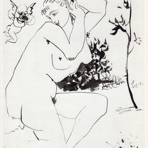 Pablo PICASSO 1954 Human Comedie Print &quot;Modeling in the Garden&quot; Custom Framed Gallery Certificate