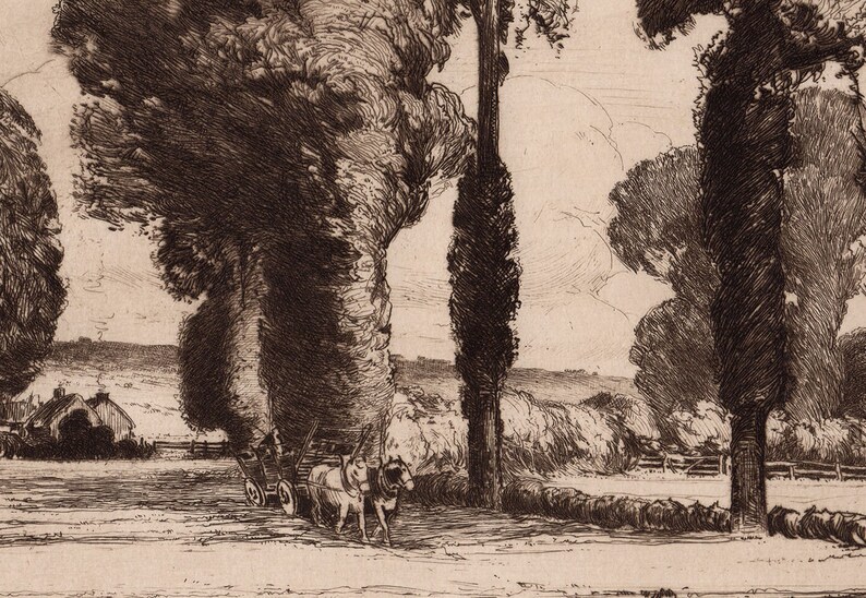 ORIGINAL Luke Taylor Etching The End of the Day Custom Framed SIGNED Gallery Certificate Included