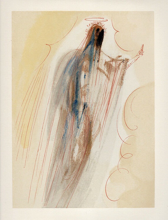 1960 Salvador DALI Original Woodcut 
