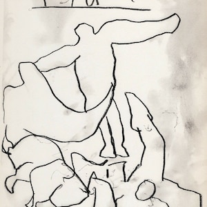 1961 PABLO PICASSO Vintage Lithograph &quot;The Rodeo Clown&quot; Gallery FRAMED Certificate of Authenticity