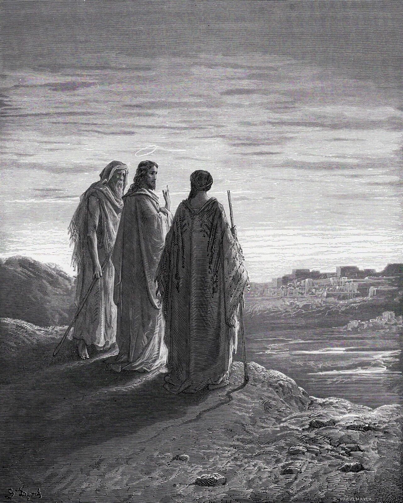 GUSTAVE vs GUSTAVE 2 手描きイラスト 1800s Gustave DORE Woodcut 